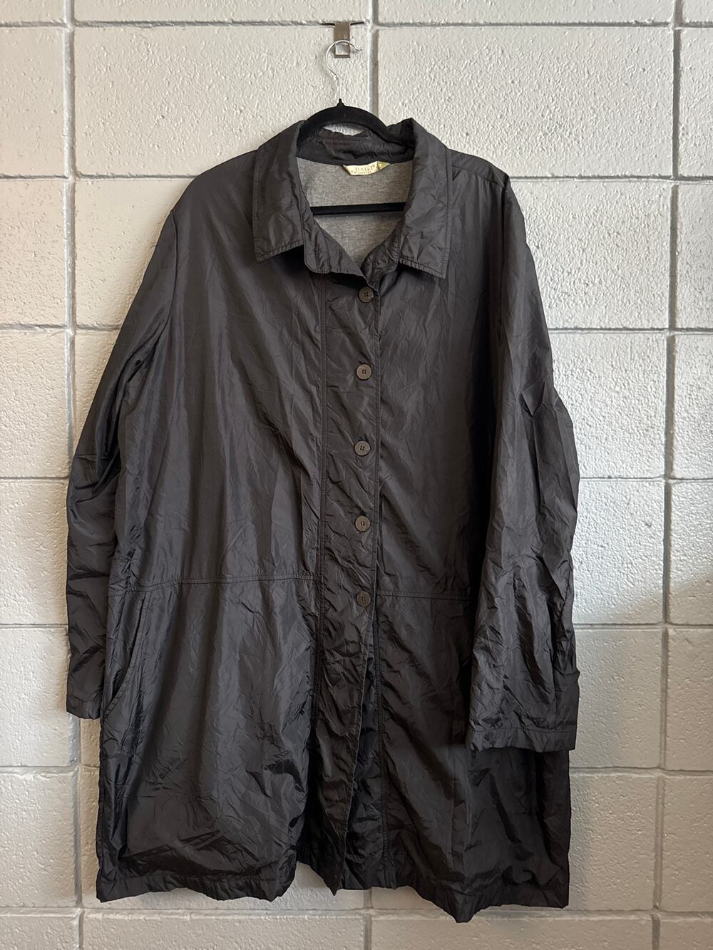 Chalet et Ceci Nylon Fleece Lined Rain Jacket size 1X in Black